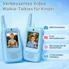 ZealSound Video Walkie-Talkies for Kids, Ages 3–12, 3 Voice Effects, Up to 300 m Range, Rechargeable, Blue/Blue view 2