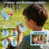 ZealSound Video Walkie-Talkies for Kids, Ages 3–12, 3 Voice Effects, Up to 300 m Range, Rechargeable, Blue/Blue view 4