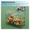Stainless Steel Sports Ball Rack with Wheels view 3