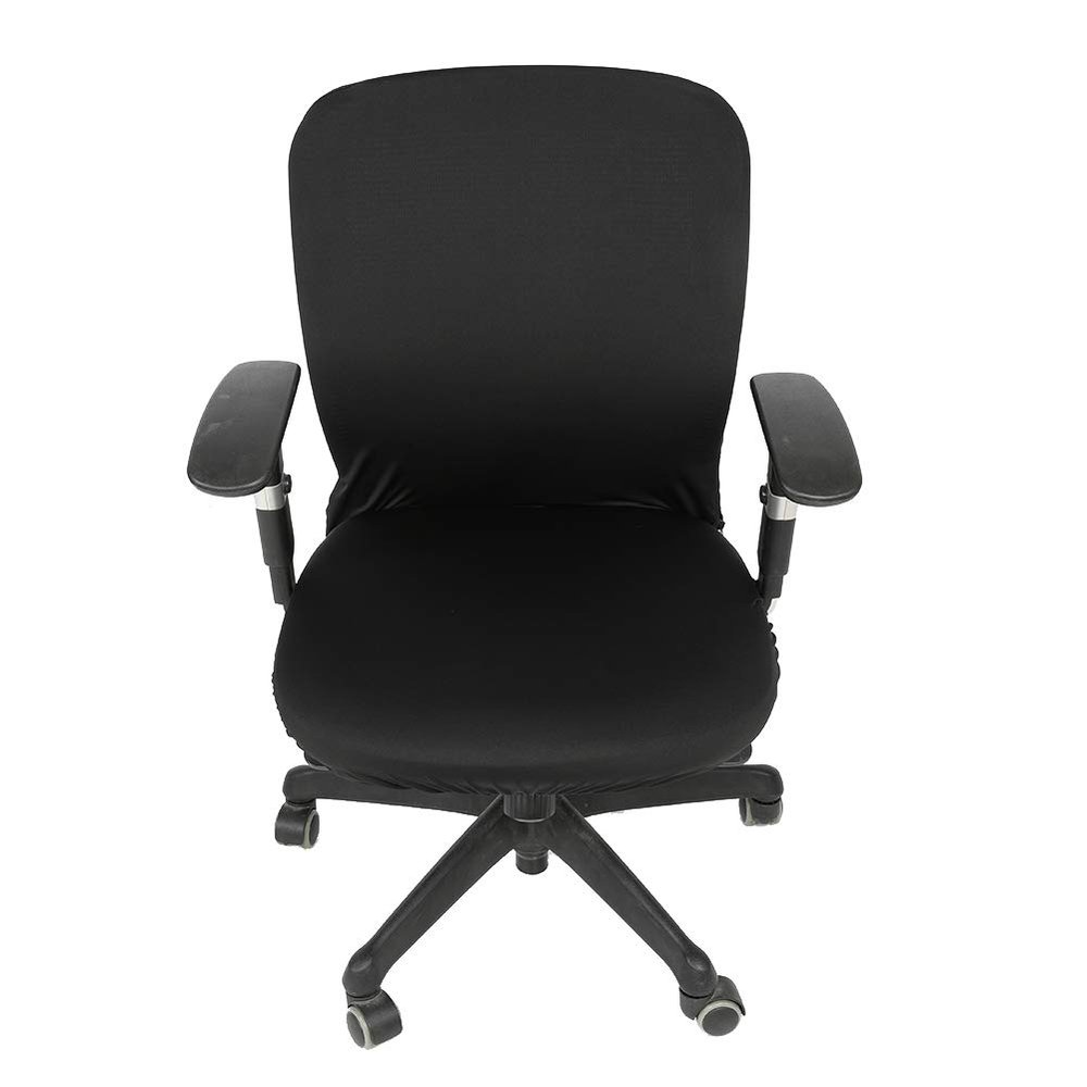 Walfront Stretchable Office Chair Cover, Universal Fit, Polyester, Black