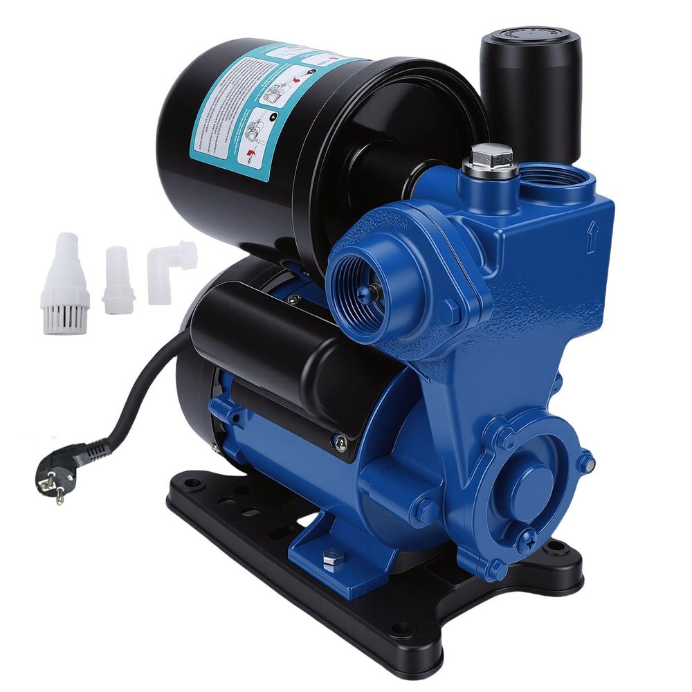 Fockety Self-Priming Booster Pump, 750 W, 1 HP, with Precharged Pressure Tank