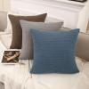 SWJ-swjssb Corduroy Pillowcase, Square or Rectangular, Zipper Closure, Gray, 40 x 90 cm view 3