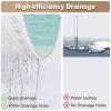 Luffa Shower Mat, Non-Slip, 80 x 120 cm, PVC, Yellow/Beige/Cyan view 4
