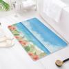 Non-Slip Shower Mat with Drainage, 120 x 240 cm, PVC Loofah Texture, Light Blue/Pink view 1