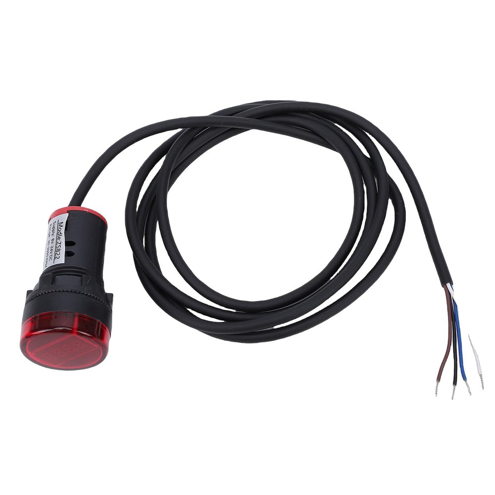 Akozon Digital DC Tachometer, Red LED, 4-Digit, for Boat Control Cabinets
