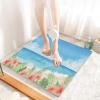 Non-Slip Shower Mat with Drainage, 80 x 100 cm, PVC Loofah Texture, Quick-Drying, Light Blue/Pink view 2
