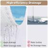Non-Slip Shower Mat with Drainage, 80 x 100 cm, PVC Loofah Texture, Quick-Drying, Light Blue/Pink view 4