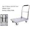 Heavy-Duty Stainless Steel Platform Cart with Foldable Handle view 2