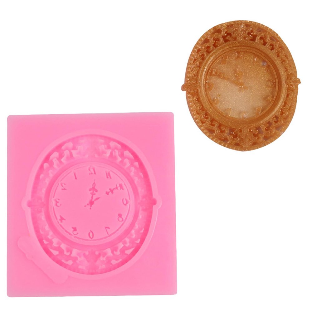 Decorative Silicone Clock Mold for Clay, Plaster & Resin