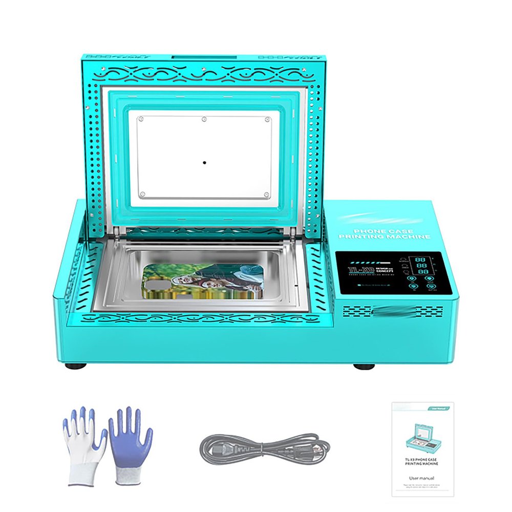 ALSUP 3D Sublimation Heat Press for Custom Phone Cases, 2 Molds + 20 Cases, 180°C Fast Heating, Universal, B-0PCS