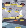 Insulated Ice Fishing Shelter for 2–10 People, Portable Pop-Up Design with Stove Jack view 2