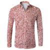 Generic Men's Carnival Shirt with Shiny Print, Long Sleeves (XXXL) view 1