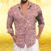 Generic Men's Carnival Shirt with Shiny Print, Long Sleeves (XXXL) view 2