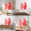 Paper Wall Sticker Jazz Band Saxophone Musical Instrument 36 x 36.8 cm, Red view 2