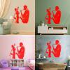 Paper Wall Sticker Jazz Band Saxophone Musical Instrument 36 x 36.8 cm, Red view 3