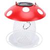 Metal Mushroom Bird Feeder with Solar Light view 1