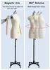 Adjustable Dress Form Mannequin with Removable Arms and Wheels for Sewing and Tailoring view 2