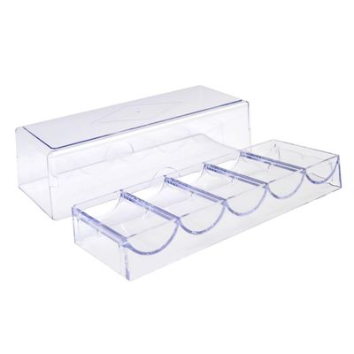Abaodam Acrylic Poker Chip Holder, Transparent Box and Small Parts