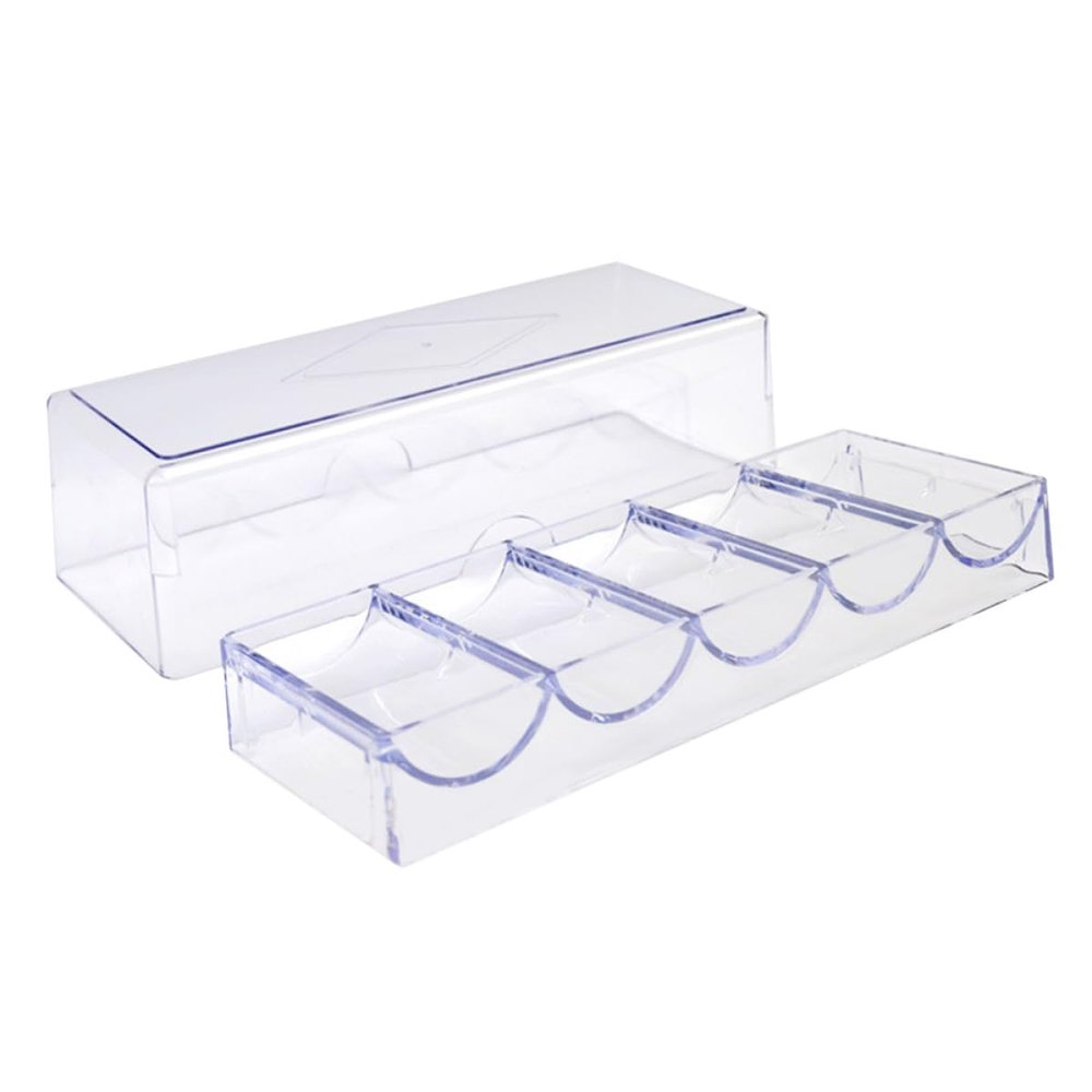 Abaodam Acrylic Poker Chip Holder, Transparent Box and Small Parts