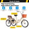 Adult Tricycle with Dual Brakes, Passenger Seat and Cargo Storage view 4