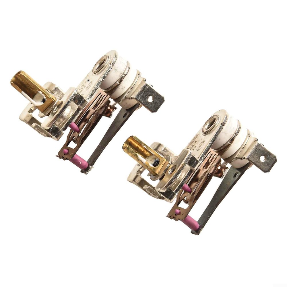2-Pack KST-168 Bimetal Thermostat Temperature Switch, Adjustable Heating, 16A/250VAC, 90°C/162°F
