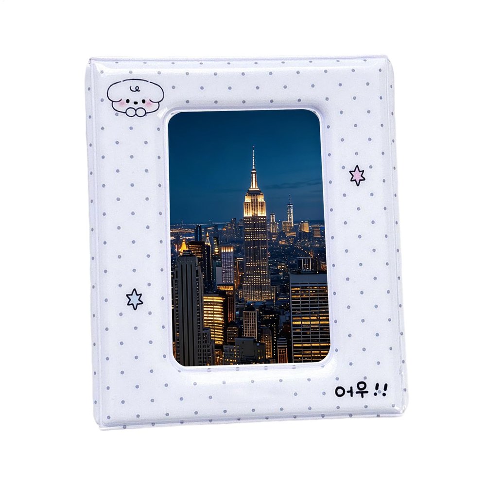 Small Portable Double-Sided S Photo Card Holder for Home Decor