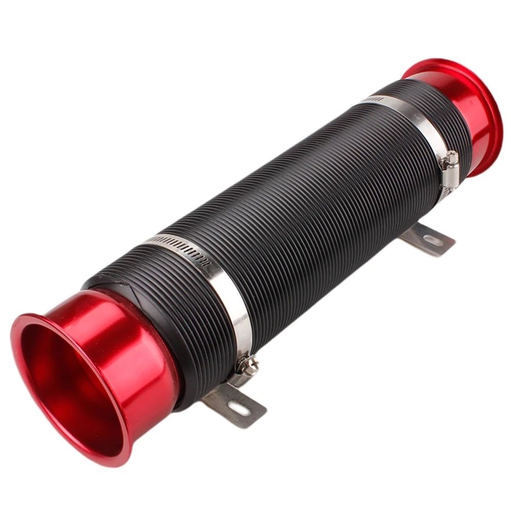 76 mm Cold Air Turbo Intake Hose, Flexible, Red