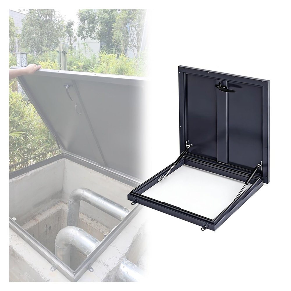 Roof Access Hatch with Hydraulic Support, Insulated and Weatherproof, 70 x 95 cm