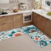 GDJSMIN Kitchen Runner Rugs, Set of 2, Blue Paisley, Non-Slip Washable Kitchen Mats view 3