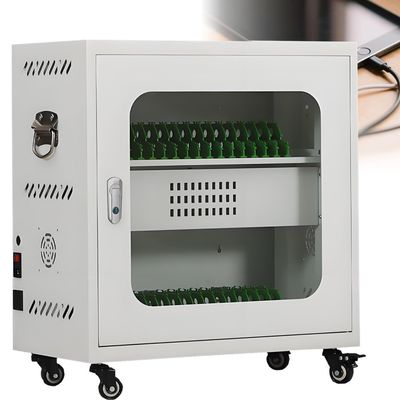Secure Charging Cabinet with Indicator Light and Cables for Laptops and Tablets, 20-Slot Storage Solution for Students and Staff
