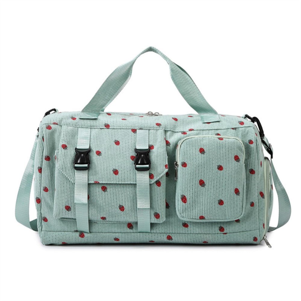 Fzyoux Kids' Sports Duffel Bag with Shoe Compartment, Green