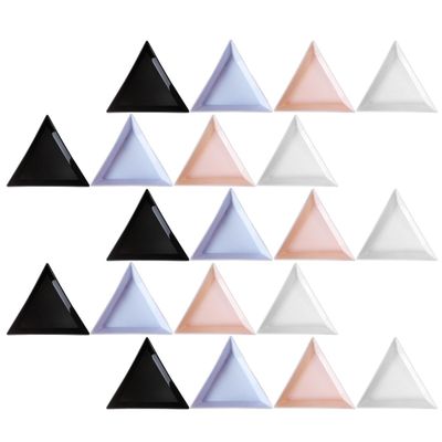 Alipis 20-Piece Triangular PP Jewelry Storage Box for Nail Salons