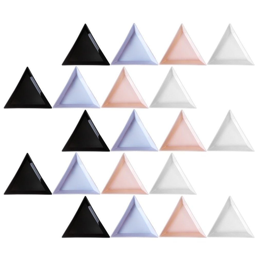 Alipis 20-Piece Triangular PP Jewelry Storage Box for Nail Salons