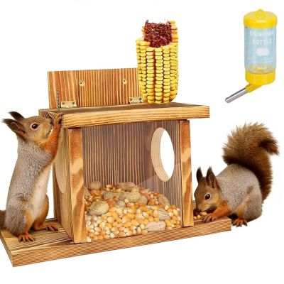 Fun Squirrel Feeder for Outdoor Garden Decor
