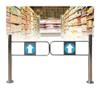 Self-Closing Safety Gate for Warehouse and Supermarket Entrances, Universal Metal Swing Gate with 90° One-Way Access Control view 1