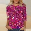 Women's 3/4-Sleeve Sequin Carnival Tunic Top view 2