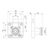 cyclingcolors 1x Central Drawer Lock, Cam Lock Without Cylinder, 22 mm Length, 18 mm Diameter, Interchangeable, with Rosette view 2