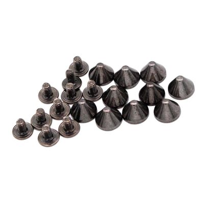 Jojomis Set of 10 Cone Rivets for Crafts and Clothing - Cone-Head Rivets for DIY, Leathercraft and Jewelry Making, Diamond Black