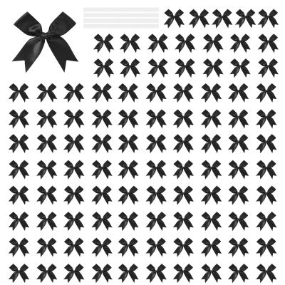Heoscus 100-Pack 8 cm Polyester Gift Bows for Wine Bottles, Cakes and Décor
