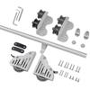 Sliding Door Set, 1 m–8 m, Rolling Library Ladder Hardware Kit, Rail Set, Telescoping Roller, Lower Brake Roller, Silver Finish view 1