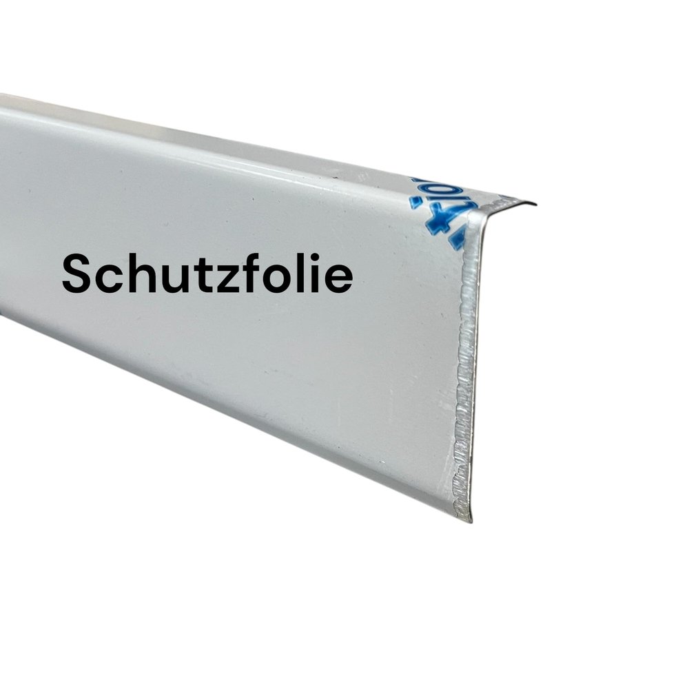 Stainless Steel Angle Profile, 3-Fold Bent, Brushed, 2 m, 100 x 100 mm