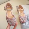 Huihong Glitter Princess Shoes for Girls, Elegant Dress Shoes, Pink, EU 26 view 4