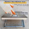 Invisible Stainless Steel Access Hatch with Lock and Handle, 73.6 x 99 cm view 4