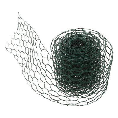 FONDOTIN 1 Roll Chicken Wire, 22 Gauge, Plastic-Coated Hexagonal Mesh, 10 cm x 4 m