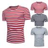 Unisex Red and White Striped T-Shirt for Costumes and Casual Wear view 1