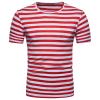 Unisex Red and White Striped T-Shirt for Costumes and Casual Wear view 2