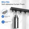 Self-Adhesive Aluminum Curtain Track for Ceilings, No Drilling view 2