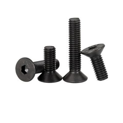 YANGC M8 M10 M12 M16 M20 DIN7991 Carbon Steel Hex Socket Countersunk Screws, M12 x 50 mm, 2 pcs