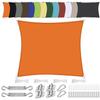 Waterproof Square Sun Shade Sail 6.6 x 6.6 m, Orange view 1