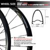 WIQUYBML 700C Road Bike Wheelset with C/V Brakes, Quick Releases, Flat Spokes, 20/24 Holes, Hubs for 8/9/10/11/12-Speed Cassettes view 2